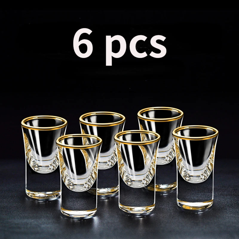 6pcs Gold Foil Spirits Cups