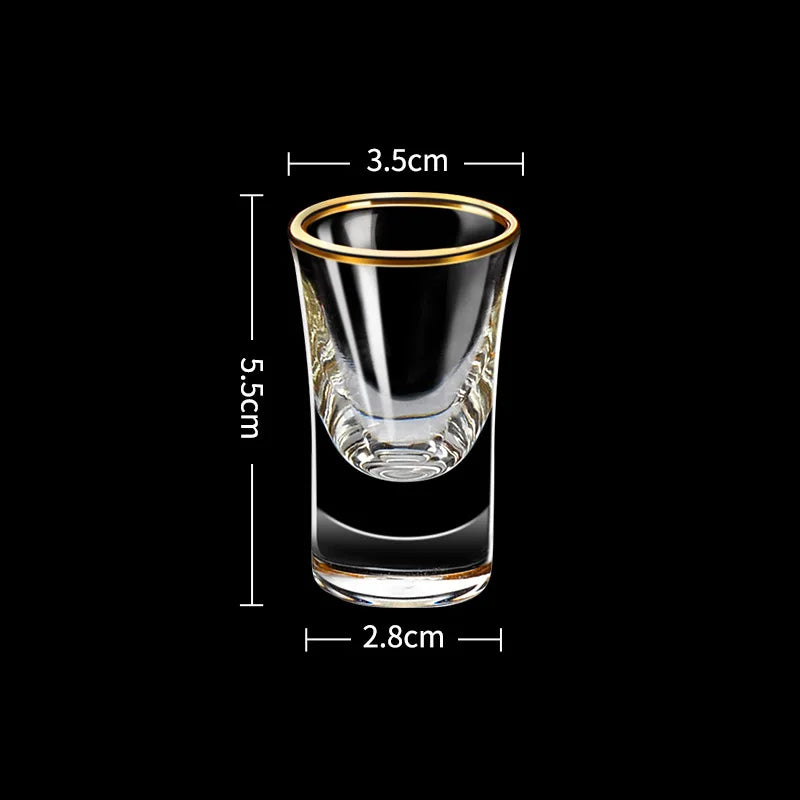 6pcs Gold Foil Spirits Cups