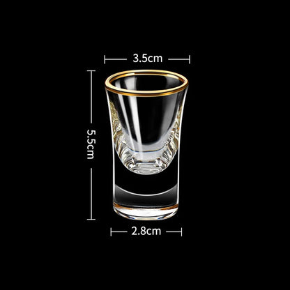 6pcs Gold Foil Spirits Cups