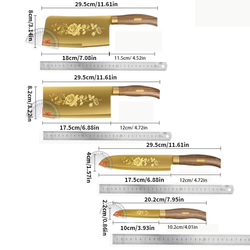 Commercial Gold Kitchen Knives